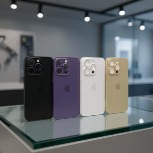 Coque arrière de remplacement pour Apple iPhone 14 Pro, noir, violet, blanc, or - Product Image 3