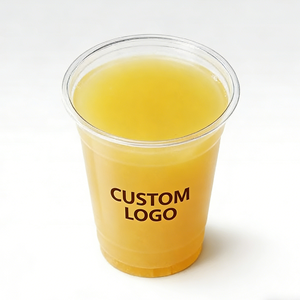 Gobelets jetables en plastique PP à paroi simple pour desserts et boissons avec couvercles, diamètre 90 mm, 500 ml, transparents, qualité alimentaire, impression UV - Product Image 4