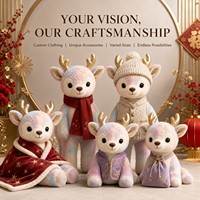 Porte-clés Mascotte Peluche Cerf Aurore Personnalisé OEM ODM, Cadeau Promotionnel Nouvel An, Logo Personnage Original CPC, Jouet Doux