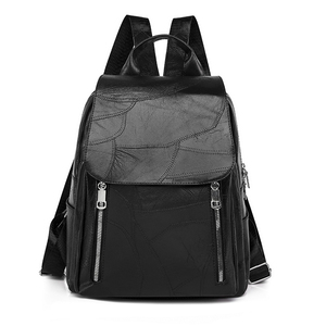 Mochila escolar Vintage, mochila de cuero PU para mujer, mochila escolar para ordenador portátil, bolsas de viaje de gran capacidad <span class=keywords><strong>o</strong></span> de viaje - Product Image 1