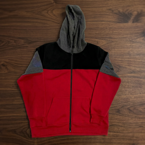Sudadera con Capucha para Hombre, Diseño Color Block, Cierre Completo, 100% Algodón, Corte Regular, Estilo Urbano para Invierno - Product Image 2