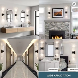 Lámpara de Pared de Cristal LED Moderna y Lujosa para <span class=keywords><strong>Restaurante</strong></span> y Hotel, Diseño Metálico para Iluminación Premium - Product Image 4