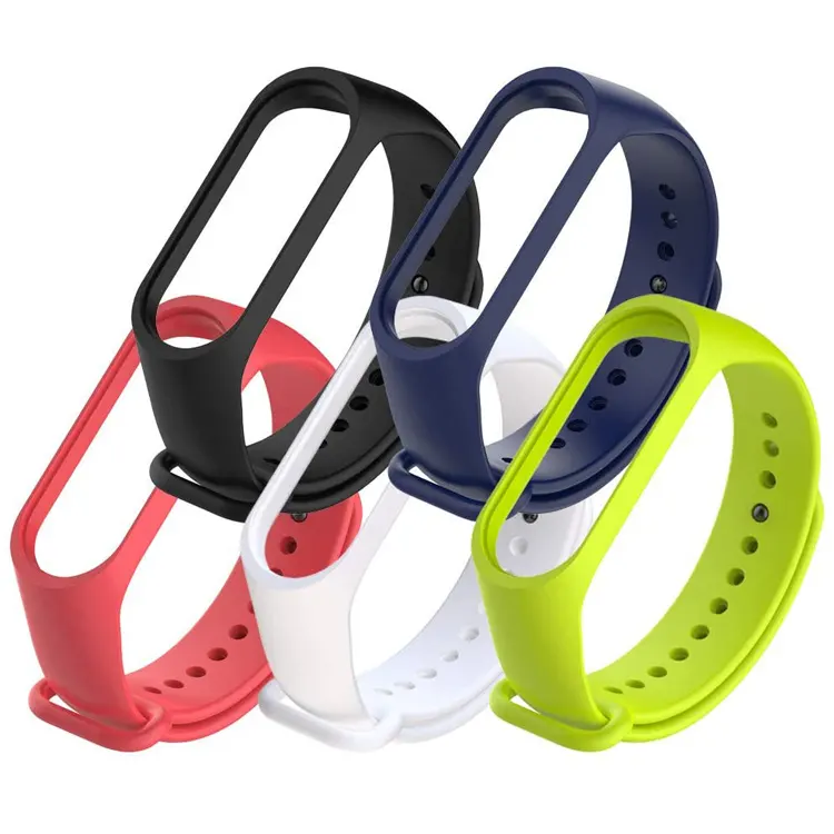 Hot Seller Wristband Silicone Smart Watch Bands Strap Mi Band 6 5 4 3 Bracelet Watch Strap For Xiaomi