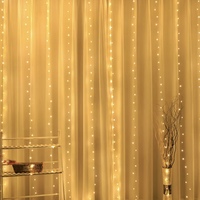Guirlandes LED avec télécommande USB, étanches IP55, 3m*2m, blanc chaud, décoration de Noël et de mariage pour la maison