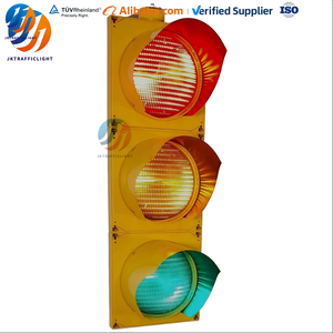 Feu de signalisation LED industriel jaune 200 mm (8 pouces) avec boîtier, 3 lumières (rouge, jaune, vert), étanche IP65 - Product Image 5