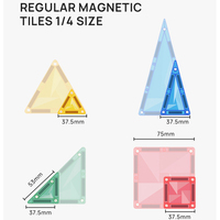 Blocs de construction de carreaux magnétiques STEM portables jouets de voyage avec mallette de rangement pour les activités en avion des tout-petits et en déplacement