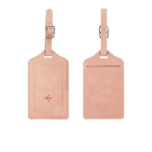 Hot Sell Wholesale Promotion Travel Gifts <b>Suitcase</b> <b>Tag</b> Customized Logo Pu Leather Luggage <b>Tags</b> - Product Image 2
