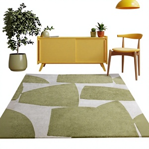 Alfombra de Lana Hecha a Mano de Diseño Moderno Personalizada de Alta Calidad ITHL con Patrón Geométrico Antideslizante de Pelo Corto para Sala de Estar Estilo Indio - Product Image 1