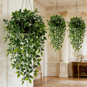 Artificial Plant Hanging Vine Datura <b>Leaf</b> 80cm Plastic Indoor Outdoor <b>Decor</b> <b>Wall</b> Hanging Greenery - Product Image 4