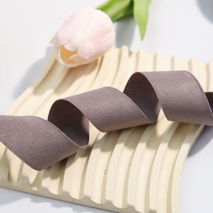 ริบบิ้นม้วนผ้ากำมะหยี่ผ้าไหมขอบยางยืดมีสายสองด้าน50yd ปรับแต่งได้ - Product Image 5