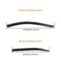 Déflecteur de fenêtre de voiture en chrome, pare-soleil, pare-pluie, déflecteur de vent, visière de fenêtre pour BYD Seagull EV 2023
