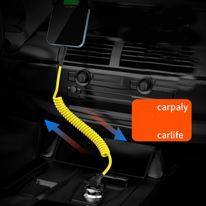 车载弹簧USB C数据电缆PD 60W/27w TYPE-C90度直角手机充电电缆TPU绕组电缆 - Product Image 6