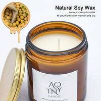 Bougie aromathérapeutique en cire de soja directement de l'usine, bougies en verre, bougies aromathérapeutiques personnalisables et en gros, Noël