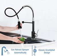 Robinet de cuisine moderne en acier inoxydable, monocommande, finition nickel brossé, céramique, rotation à 360 degrés, flexible, montage sur plan, garantie 5 ans