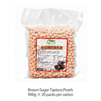 Ingrédients pour Bubble Tea : Perles de tapioca au sucre roux, poudre de tapioca, sirop de thé sucré, tapioca rose clair 900g, durée de conservation 6 mois