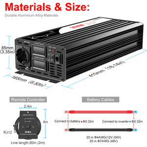 Tinh khiết Sine Wave Inverter 3000 w-hoàn hảo cho off-lưới điện năng lượng mặt trời RV và điện dự phòng giải pháp - Product Image 4