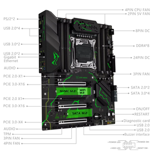 MACHINIST X99 MR9S ATX Motherboard LGA 2011-3 C612 chip mendukung TPM 2.0 <span class=keywords><strong>DDR4</strong></span> memori <span class=keywords><strong>RAM</strong></span> NVME M.2 USB3.0 - Product Image 3