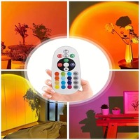 1 pièce de lumière de projection de coucher de soleil vibrante-spectre de 16 couleurs, télécommande USB, lumière LED dynamique à changement de couleur-crée un accueil chaleureux