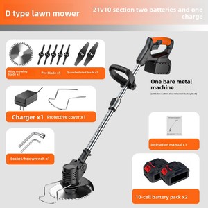 Wireless Lithium Battery Lawn Mower Small Household Handheld Grass <b>Trimmer</b> Garden Pruning Machine Rechargeable Weed C--18 Wirele - Product Image 6