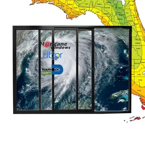 Latest American Standard Hurricane Proof Impact Commercial Aluminum Sliding Door