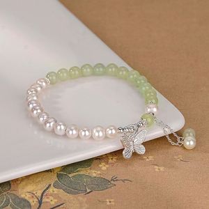 <b>Cheap</b> Beaded Bracelet Glass Beads Bracelet Pearl <b>Crystal</b> Beaded Butterfly Bracelet Ladies Bangle for Women Girls - Product Image 5