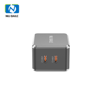 Cargador Rápido GaN NIUBAILE de 45 W, Juego de Regalo, PD3.0 QC2.0, Cable de 0.9 m, Resistente a Caídas, 2 Puertos USB-C, Teléfonos Móviles, EE. UU./Reino Unido/UE/AU/JP