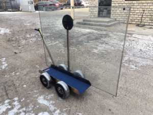 Chariot de transport à quatre roues de 10 pouces en métal (fer) pour verre/granit, 960x280x130mm, cadre, origine Chine, OBM, adapté à la vente au détail - Product Image 5