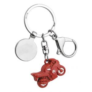 Llavero de Moto en Rojo/Blanco, Accesorios para Bicicleta, Estilo Moneda - Product Image 1