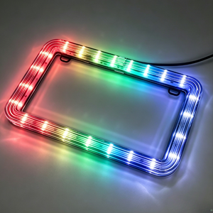 Éclairage de plaque d'immatriculation LED RGB pour moto, feu arrière <span class=keywords><strong>clignotant</strong></span> de frein et de marche arrière, étanche IP65 12V, plaque universelle pour moto américaine - Product Image 5