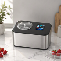 Nouvelle conception, design compact, faible niveau sonore, boîtier en acier inoxydable, petite machine à crème glacée avec fonction de fabrication de yaourt