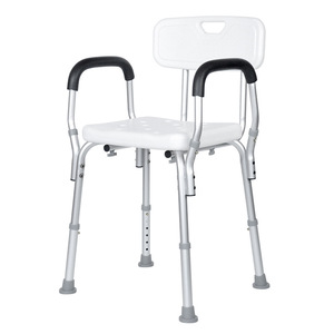 Chaise de douche Witty 54,5x48x74-86,5 cm en alliage d'aluminium, siège de sécurité antidérapant pour salle de bain, pour personnes âgées et femmes enceintes - Product Image 4