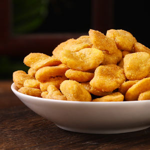 Habas Tostadas <span class=keywords><strong>con</strong></span> Sabor a Cangrejo - Snack Saludable <span class=keywords><strong>con</strong></span> Alto Contenido de Proteína Vegetal, Crujiente, Vegano, Sin Gluten - Product Image 1