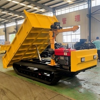 Allrad-Raupentransporter 1 Tonne Kettenfahrzeug CD1000-H Hydraulischer Mini-Dumper 3 Vorwärts- + 1 Rückwärtsgang Diesel