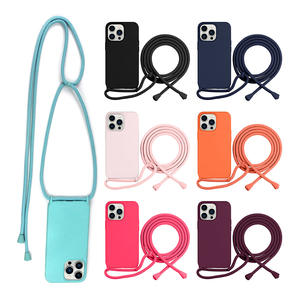 Macron Collier Croix-Corps Sling Silicone Doux Antichoc pour iPhone 11 12 13 14 15 Pro Max Couverture Mobile Téléphone Cas - Product Image 5