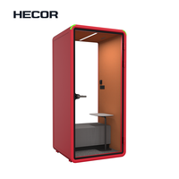 Salle insonorisée portable moderne pour 1 personne avec table compacte en stratifié – Vente directe usine