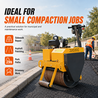 Mini-compacteur vibrant hydraulique à tambour unique pour la construction de routes et l'asphalte