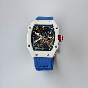 Montre mécanique automatique haut de gamme de la série RM, mouvement squeletté, montre pour homme en fibre de carbone avec bracelet en nylon. - Product Image 5