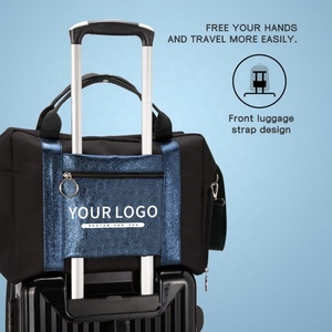 Sac de voyage imperméable pour le week-end, logo personnalisé, polyester, sac de sport, sacs de fitness pour femmes - Product Image 5