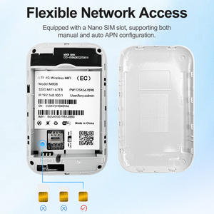 Router Portátil VoIP 4G LTE con Tarjeta SIM, Hotspot Móvil de 150 Mbps para <span class=keywords><strong>Viajes</strong></span> en Auto, Campamento, Mini WiFi6 de Bolsillo con Batería de 3000 mAh - Product Image 2