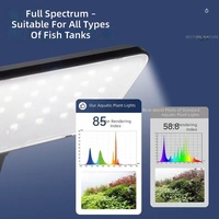 Lampe LED pour aquarium à spectre complet, 3 couleurs, luminosité réglable, pour plantes aquatiques, avec télécommande