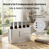 Diffuseur de parfum électrique portable de luxe Crearoma en gros avec 5 commandes de bouteilles indépendantes pour usage domestique