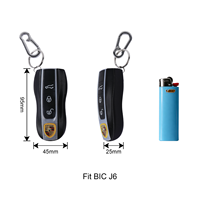 Étui pour briquet BIC J6 imprimé en 3D en PLA écologique, style clé Porsche, motif mascotte de dessin animé, artisanat artistique, accessoire EDC personnalisé, non toxique, TREE