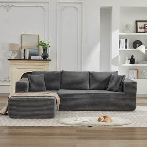 Sofá Modular en Forma de L, Compresión al Vacío, para Sala de Estar, Sofá Seccional Moderno sin Estructura Visible - Product Image 1