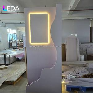 LEDA Wedding Decoration White Acrylic <b>Backdrop</b> Wedding Welcome Sign <b>Stand</b> Photo Wall Aisle Decoration for Events Decor - Product Image 2