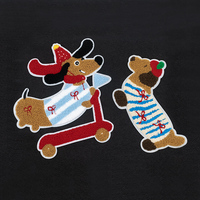Offre Spéciale – Patchs brodés en chenille lavables, motif chien saucisse mignon, à coudre pour vêtements, sacs, chapeaux et accessoires