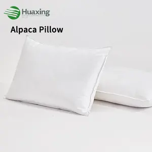 Natural Hotel Qualtity Light Soft Single Size Home Bedding Neck Support White Cotton Shell Alpaca Wool Pillow