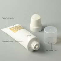 Tube de gel déodorant roll-on personnalisé 80ml 100ml avec applicateur à bille de massage, tubes roll-on pour lotion de massage, tube cosmétique compressible