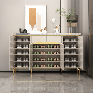 Mobilier moderne au <span class=keywords><strong>design</strong></span> luxueux, grand <span class=keywords><strong>pour</strong></span> l'<span class=keywords><strong>entrée</strong></span>, armoire de rangement de chaussures en MDF avec tiroir, armoire <span class=keywords><strong>à</strong></span> chaussures en bois - Product Image 3