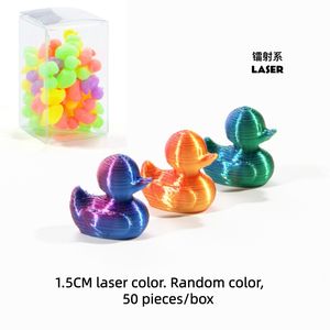 Adornos de Acuario en Forma de Patito Coloridos Impresos en 3D, Figuritas Pequeñas para Decoración de Peceras, Realzan el Paisaje Subacuático - Product Image 3