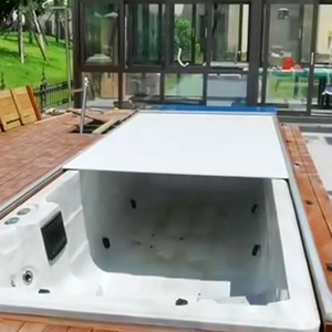 Couverture de <span class=keywords><strong>piscine</strong></span> électrique automatique à enroulement sur rail en aluminium rétractable sur mesure - Product Image 5